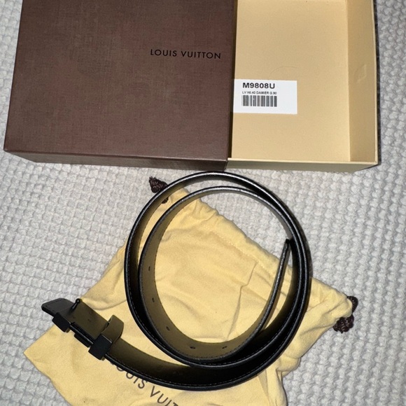 Louis Vuitton Men's Black Checkered Belt - Picture 8 of 8